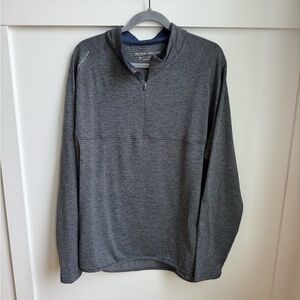 Peter Millar Maven Performance Quarter-Zip Pullover - Charcoal